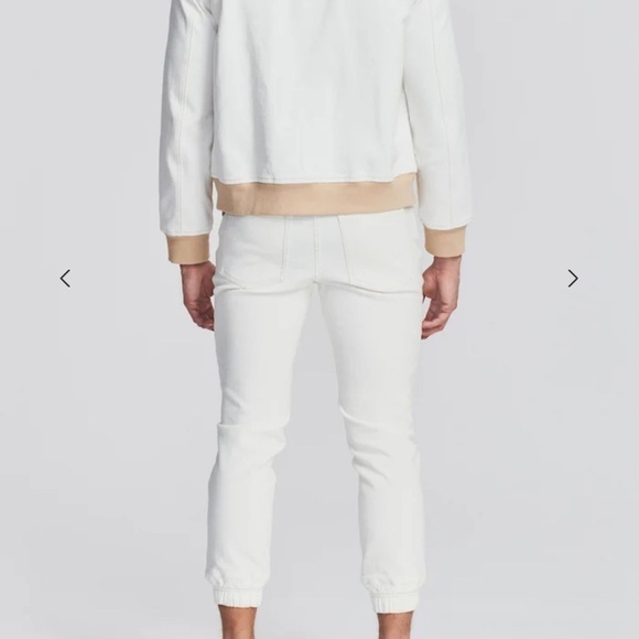 SER.O.YA Men’s Dakota Fitted Denim Jogger Pants Cream SZ 31” - Picture 4 of 11